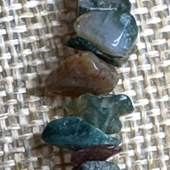 Multi Gemstone NECKLACE CROSS PENDANT Jasper Chalcedony 925 Clasp 4107 W - Picture 7 of 9